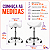 Mocho Sela Fixo Assento Ergonômico Giratório Branco - Akmed - Imagem 5