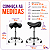 Mocho Sela Fixo Assento Ergonômico Giratório Preto - Akmed - Imagem 6