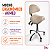 Mocho Sela Ajustável Ergonômico Com Encosto Bege - Akmed - Imagem 2