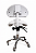 Mocho Sela Ajustável Ergonômico Com Encosto AL-A001 - Akmed - Outlet - Branco - Imagem 6