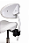 Mocho Sela Ajustável Ergonômico Com Encosto AL-A001 - Akmed - Outlet - Branco - Imagem 3
