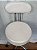 Mocho Tradicional Assento Giratório Com Encosto - Akmed - Branco - Showroom - Imagem 3