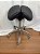 Mocho Sela Bipartido Split Assento Giratório Ergonômico Com 2 Regulagens - Akmed - Preto - Showroom - Imagem 1