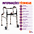 Andador Em Aço Inoxidável 2 Níveis Articulado Com Rodas  - Longevitech - Imagem 7