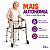 Andador Em Aço Inoxidável 2 Níveis Articulado Com Rodas  - Longevitech - Imagem 2