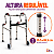 Andador Em Aço Inoxidável 2 Níveis Articulado Com Rodas  - Longevitech - Imagem 6