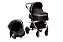 Carrinho e Bebê Conforto TS Kansas Silver/Preto - Premium Baby - Imagem 1