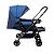 Carrinho de Bebê Travel System Reverse Azul Rajado  - Cosco - Imagem 4