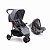 Carrinho com Bebê Conforto Travel System Delta Duo Pro Voyage Cinza Mescla - Imagem 1