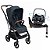 Carrinho Travel System Leona² Essential Graphite com Bebê Conforto Pebble 360º e Base FamilyFix Maxi - Imagem 1