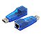 Adaptador USB 2.0 Placa de Rede Externa RJ45 Azul - Imagem 3