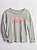 CAMISETA MANGA LONGA GAP - CINZA - MENINA - Imagem 1