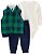 CONJUNTO COLETE 3 PEÇAS CARTER'S - XADREZ VERDE - MENINO - Imagem 1