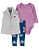 CONJUNTO COLETE 3 PEÇAS CARTER'S - FLORAL LILÁS - MENINA - Imagem 1