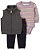 CONJUNTO COLETE 3 PEÇAS CARTER'S - LISTRAS CINZA - MENINO - Imagem 1