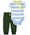 CONJUNTO 2 PEÇAS CARTER'S - LISTRAS AZUL CLARO - MENINO - Imagem 1