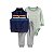 CONJUNTO COLETE 3 PEÇAS CARTER'S -  MARINHO - MENINO - Imagem 1