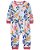 MACACÃO FLEECE CARTER'S - FLORAL AZUL - MENINA - Imagem 1