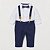 CONJUNTO SUSPENSÓRIO H&M - AZUL E BRANCO - MENINO - Imagem 1