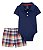 CONJUNTO VERÃO 2 PEÇAS CARTER'S - AZUL XADREZ -  MENINO - Imagem 1