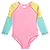 MAIÔ MODA PRAIA TIP TOP TODLLER - PASTEL COLORS - PROTEÇÃO UV50+ - MENINA - Imagem 1