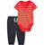 CONJUNTO 3 PEÇAS CARTER'S - CORAL LISTRADO - MENINO - Imagem 2
