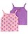 KIT 2 CAMISETAS REGATAS CARTER'S - ROSA FLORAL & ROXO - MENINA - Imagem 1