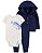 CONJUNTO 3 PEÇAS CARTER'S - BALEIA AZUL - MENINO - Imagem 1