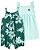 VESTIDO E ROMPER CARTER'S - FLORAL AZUL E VERDE - MENINA - Imagem 1