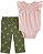 CONJUNTO 2 PEÇAS CARTER'S - FLORES ROSA - MENINA - Imagem 1