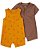 KIT 2 MACACÕES ROMPERS CARTER'S - ABACAXI MARROM - MENINO - Imagem 1