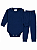 CONJUNTO TÉRMICO 2 PEÇAS COMFORT FOFOTINHOS - AZUL MARINHO - UNISSEX - Imagem 1