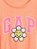 CAMISETA MANGA CURTA GAP - FLOR LARANJA NEON  - MENINA - Imagem 3