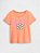 CAMISETA MANGA CURTA GAP - FLOR LARANJA NEON  - MENINA - Imagem 1
