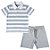 CONJUNTO VERÃO 2 PEÇAS TIP TOP KIDS - BRANCO E CINZA - MENINO - Imagem 1