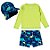 MODA PRAIA CONJUNTO 3 PEÇAS TIP TOP KIDS - DINO - PROTEÇÃO UV50+ - MENINO - Imagem 2