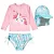 MODA PRAIA TIP TOP KIDS - UNICÓRNIO FLORAL - PROTEÇÃO UV50+ - MENINA - Imagem 1