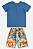 CONJUNTO VERÃO 2 PEÇAS UP BABY KIDS - ANIMAIS AZUL - MENINO - Imagem 1