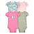 KIT 4 BODIES MANGA CURTA CARTER'S - CARACOL ROSA - MENINA - Imagem 1