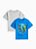 KIT 2 CAMISETAS MANGA CURTA TU KIDS - DINOSSAURO AZUL E CINZA - MENINO - Imagem 1