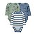 KIT 3 BODIES MANGA LONGA CARTER'S - URSINHO - MENINO - Imagem 1