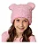 TOUCA TEDDY COM ORELHINHAS FOFOTINHOS - ROSA CLARO - MENINA - Imagem 1