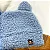 TOUCA TEDDY COM ORELHINHAS FOFOTINHOS - AZUL CELESTE - MENINO - Imagem 4