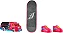 KIT SKATE DE DEDO + CARRINHO HOT WHEELS - TÊNIS PINK - MENINO - Imagem 3