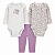 CONJUNTO 3 PEÇAS CARTER'S - FLORAL LILÁS - MENINA - Imagem 1