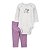 CONJUNTO 3 PEÇAS CARTER'S - FLORAL LILÁS - MENINA - Imagem 4