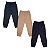 KIT 3 CALÇAS JOGGER PEKKLE - MARINHO BEGE E JEANS - MENINO - Imagem 1