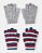 KIT 2 PARES DE LUVAS CARTER'S - LISTRADA E CINZA - MENINA - Imagem 1