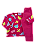 PIJAMA 2 PEÇAS SOFT PETTENATI FOFOTINHOS KIDS - DINOS ROSA - MENINA - Imagem 1