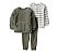 CONJUNTO 3 PEÇAS CARTER'S KIDS - LISTRADO VERDE - MENINO - Imagem 1